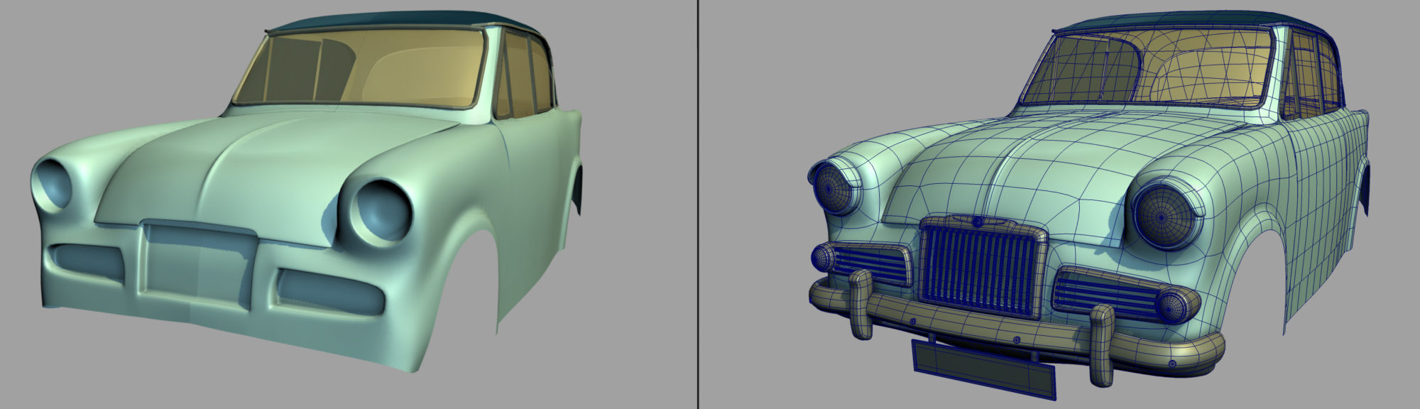 Modelling a classic car in Maya CAVE Academy